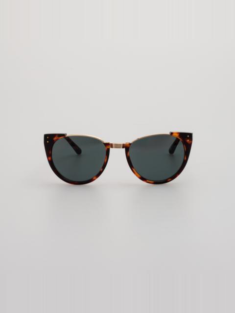 Iris Oval Sunglasses in Dark Tortoiseshell