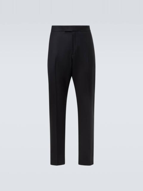 Wool straight pants