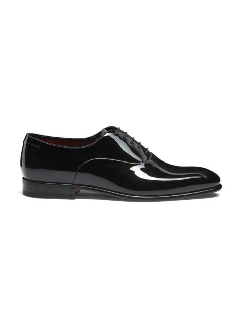 Men's black patent leather Oxford shoe