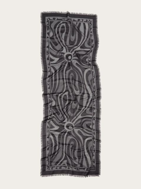 MARMO PRINT JACQUARD SILK SCARF