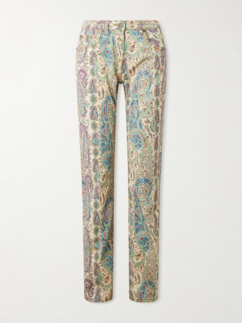 Paisley-print Straight-leg Jeans