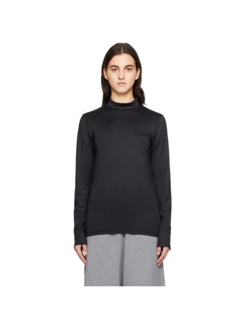 Black Embroidered Turtleneck