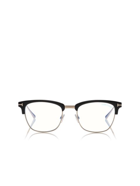 BLUE BLOCK BROWLINE OPTICALS