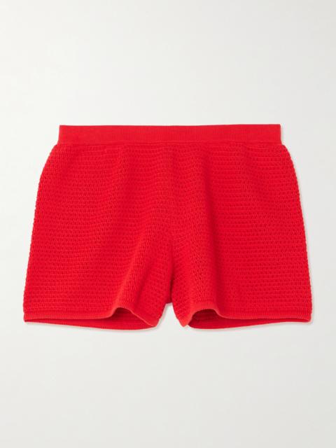 Amada Crocheted Cotton Shorts
