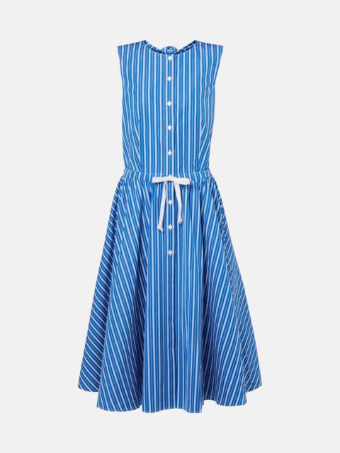 Striped cotton shirt dress