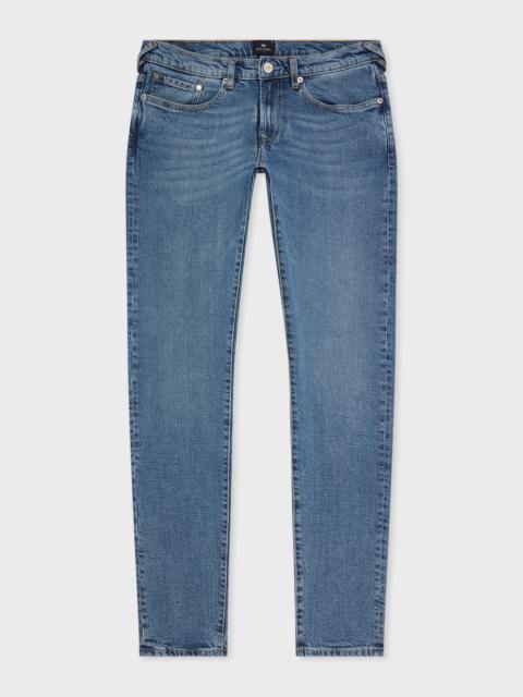 Tapered-Fit Blue-Wash 'Blue Black Stretch' Jeans
