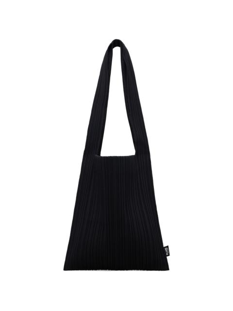 Black Crepe Knit Tote