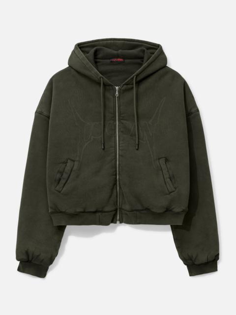 WASHED OUT ZIP UP HOODIE