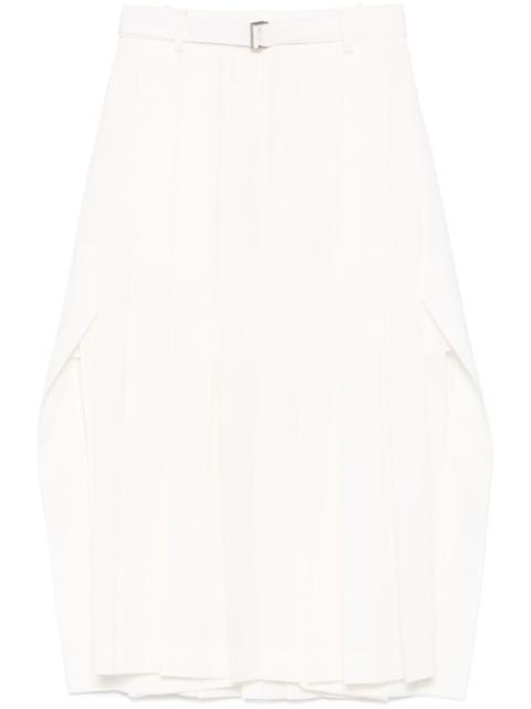 pleated midi skirt
