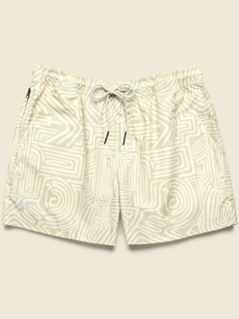 5" Swim Trunks - Cream Golconda