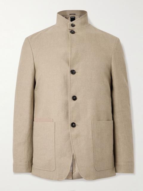 Il Conte Linen and Wool-Blend Jacket Neutral