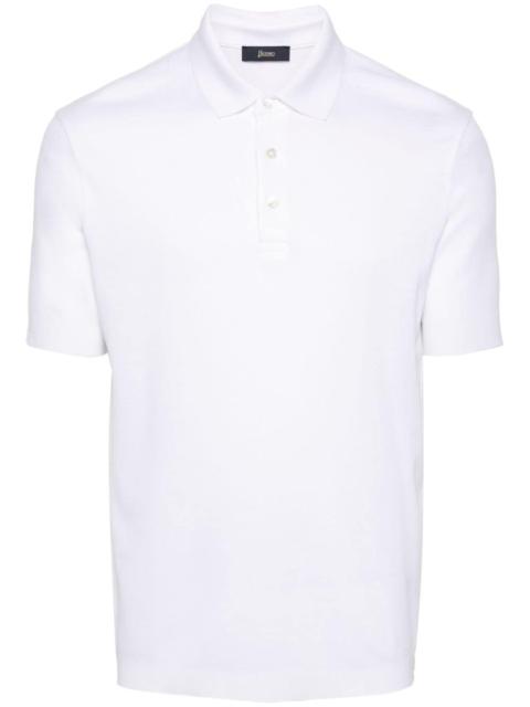 knitted cotton polo shirt