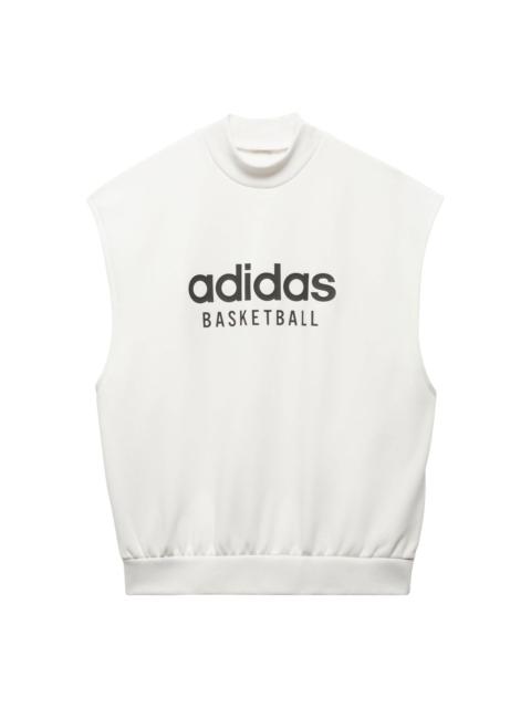 adidas Basketball Sleeveless Sweatshirt 'White' IA3417
