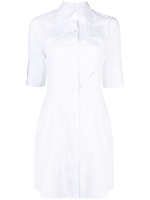 cut-out heart shirtdress