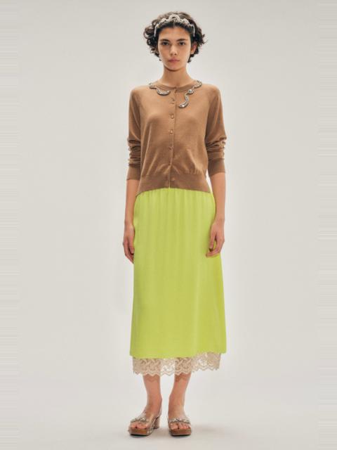 Lace Trim Negligee Skirt