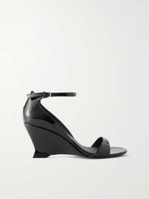 Vidette Patent-leather Wedge Sandals