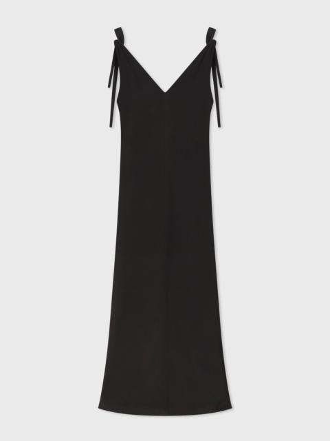 Pleated Slip Dress in Viscose Twill