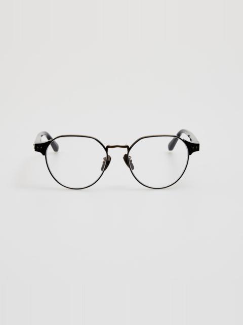Jonathan Angular Optical Frame in Black and Matt Nickel