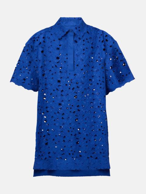 Zaffre broderie anglaise cotton shirt