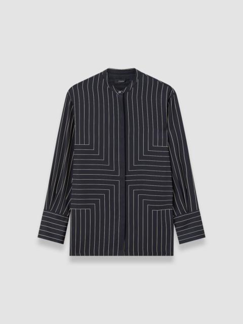 Athena Geometric Print Silk Blouse