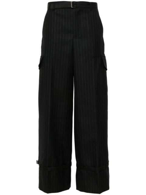 pinstriped trousers