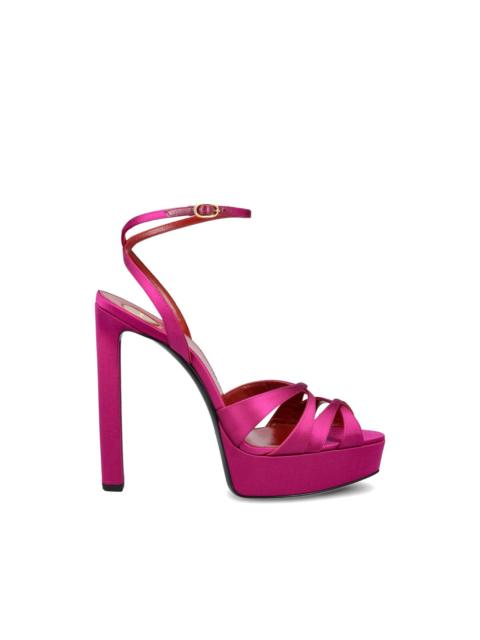 criss-cross platform sandals