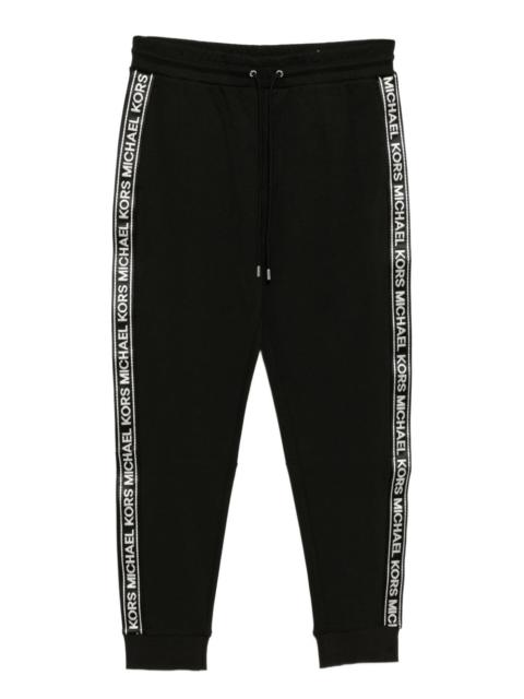 logo tape track pants