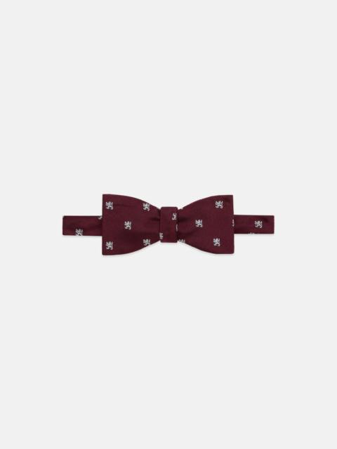 MADE-IN-ENGLAND BURGUNDY GRIFFIN CLUB BOW TIE