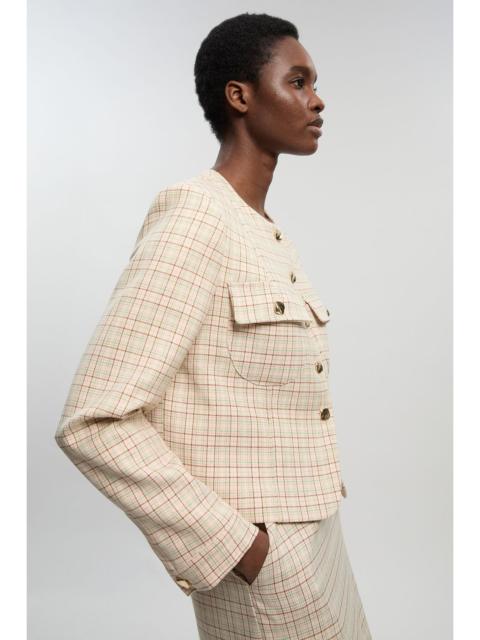 Tailored Check Cropped Jacket