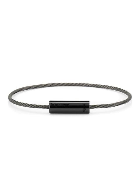 5g Polished Black Cerarmic Cable Bracelet