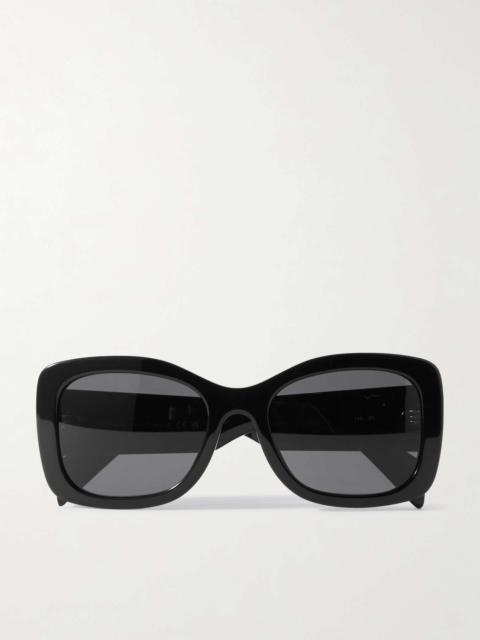 Oversized square-frame acetate sunglasses