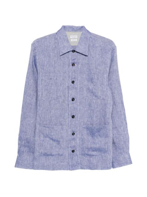 buttoned linen shirt