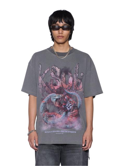 KNOTTED EKCESS SS TEE CHARCOAL