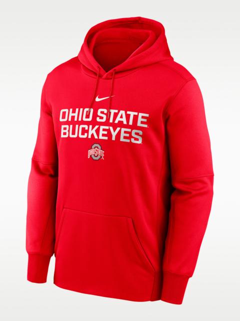 Ohio State Team Stacked Men’s Nike Therma College Pullover Hoodie