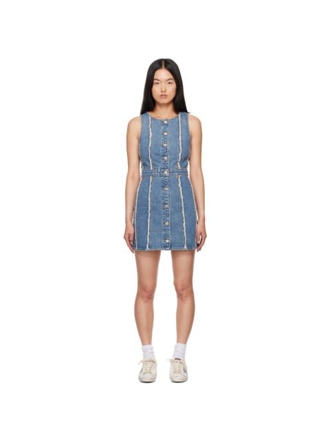 Blue Fray Denim Minidress