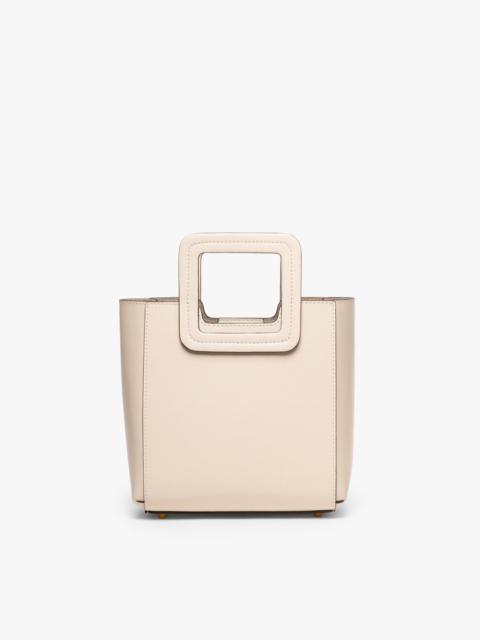 STAUD MINI SHIRLEY LEATHER BAG | CREAM