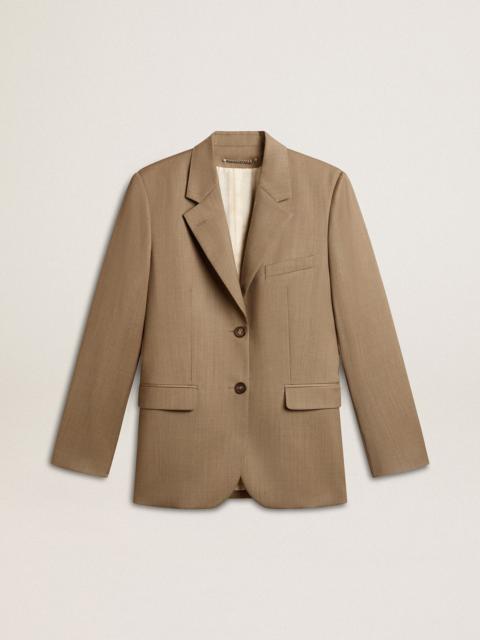 Women's dove-gray double-breasted blazer