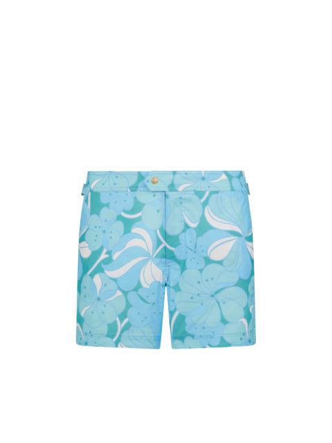 PSYCHEDELIC FLORAL PRINT SWIM SHORT