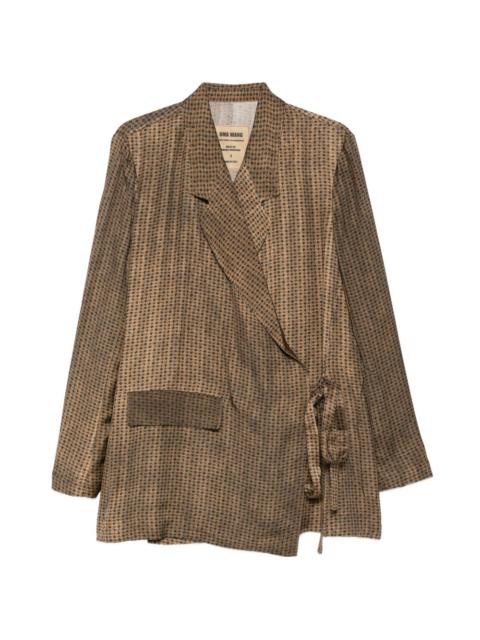 Khloe geometric-pattern belted jacket