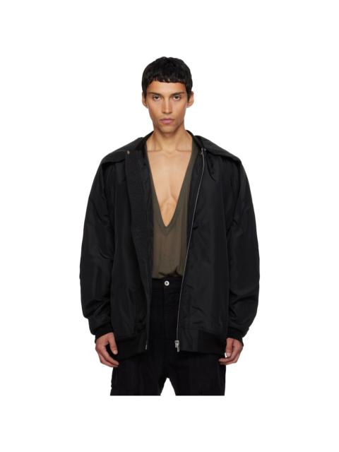 Black Concordians Convertible Jumbo Peter Flight Bomber Jacket