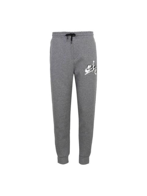 Air Jordan Jumpman Classics Flying Man Printing Drawstring Fleece Lined Slim Fit Bundle Feet Long Pa