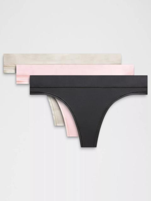 UnderEase Mid-Rise Thong Underwear *3 Pack