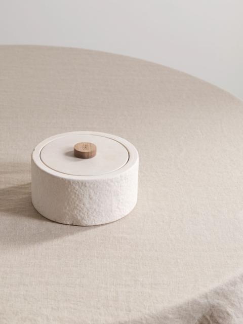 Walnut wood and stone box Neutral