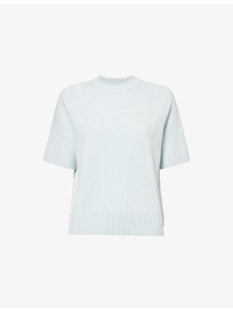 Jackson Logo-Plaque Cashmere Top