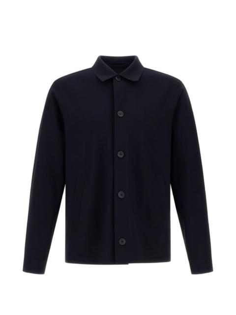 point-collar buttoned cardigan