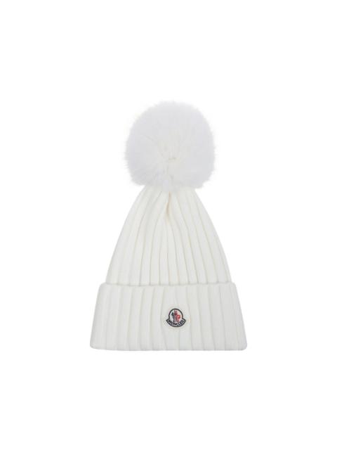 pompom knitted beanie hat
