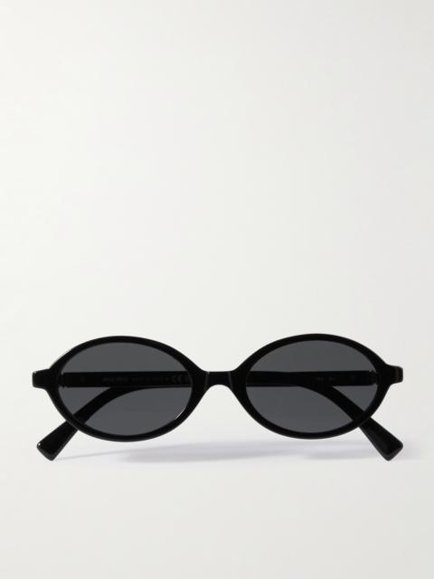 Oval-frame Acetate Sunglasses