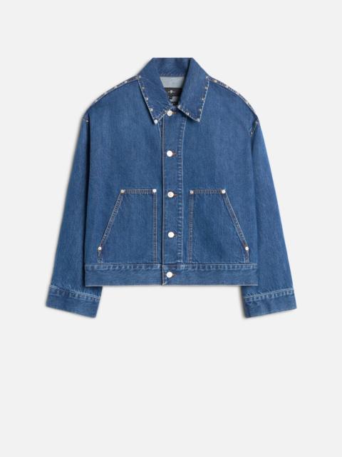 MANKIND Cropped Carpenter Jacket in Le Blue