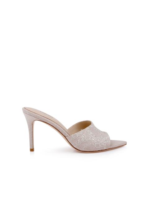 Lolita Linen Open-Toe Mule