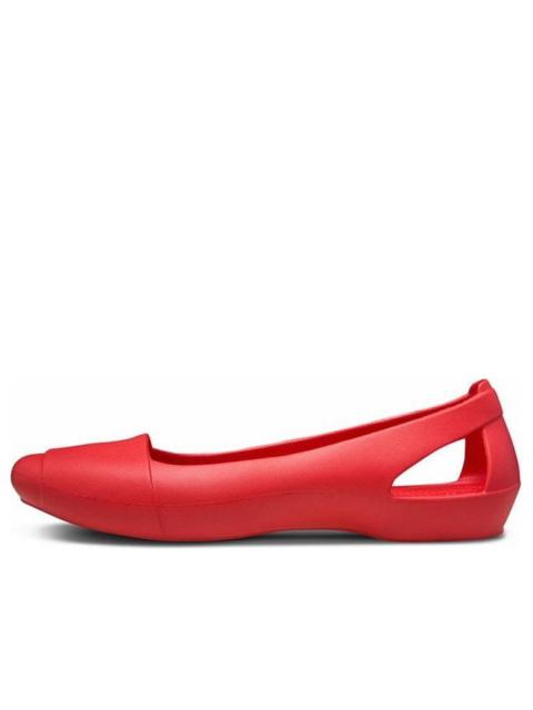 (WMNS) Crocs Flat Red Sandals 202811-8C1